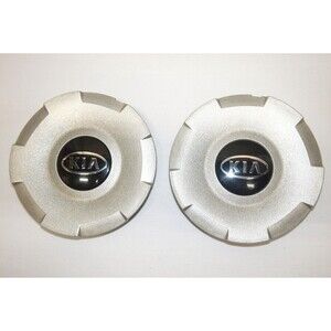 Pair of 2002-2004 KIA SPECTRA 14" WHEEL center caps 0K2NA 37 190